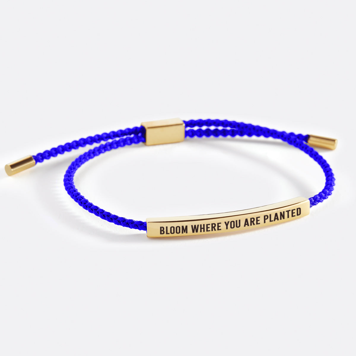 Bloom Where You Are Planted Inspire Bracelet in Royal Blue, gold by Seeyoura