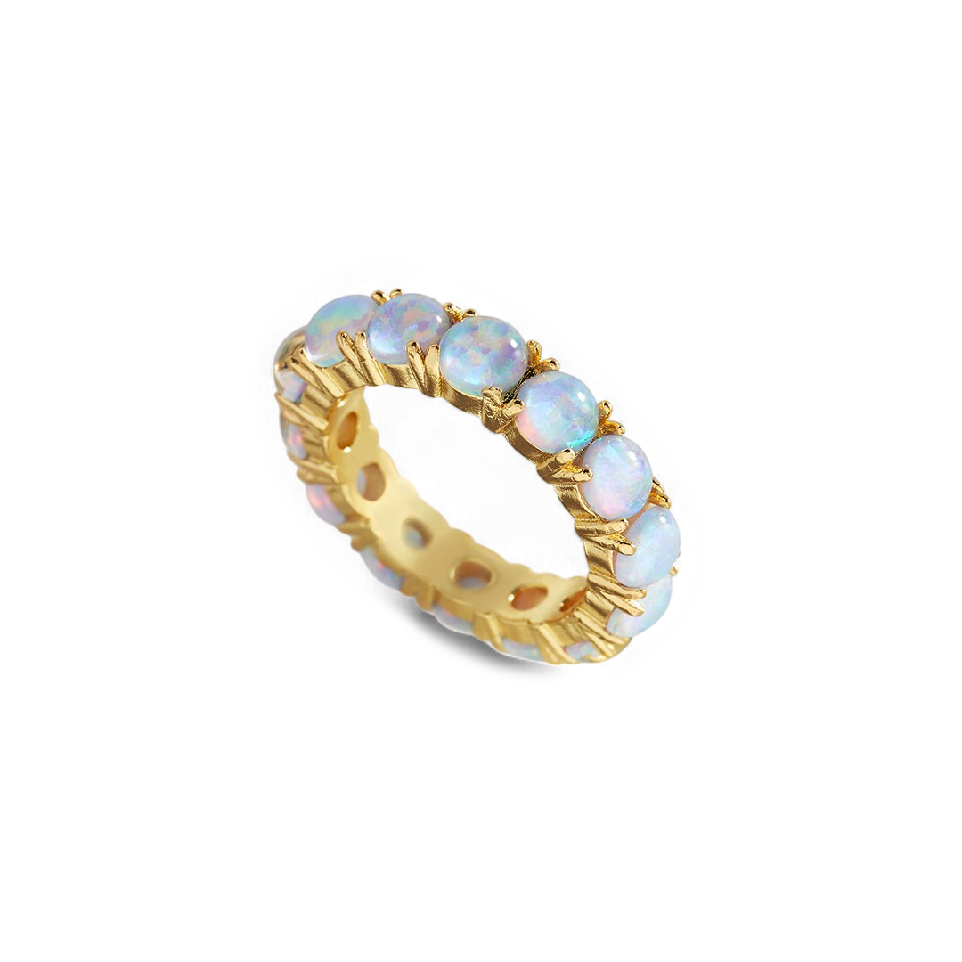 Blue Opal Eternity Ring by Seeyoura