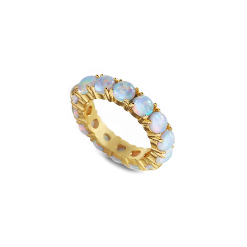 Blue Opal Eternity Ring by Seeyoura