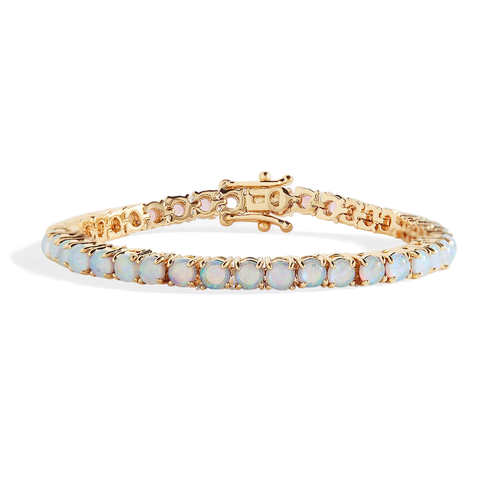 Blue Opal Tennis Bracelet by Seeyoura