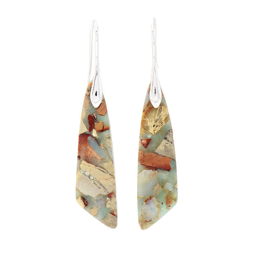 Bohemian Shoushan Drop Earrings — Silver in Shoushan Silver by Seeyoura