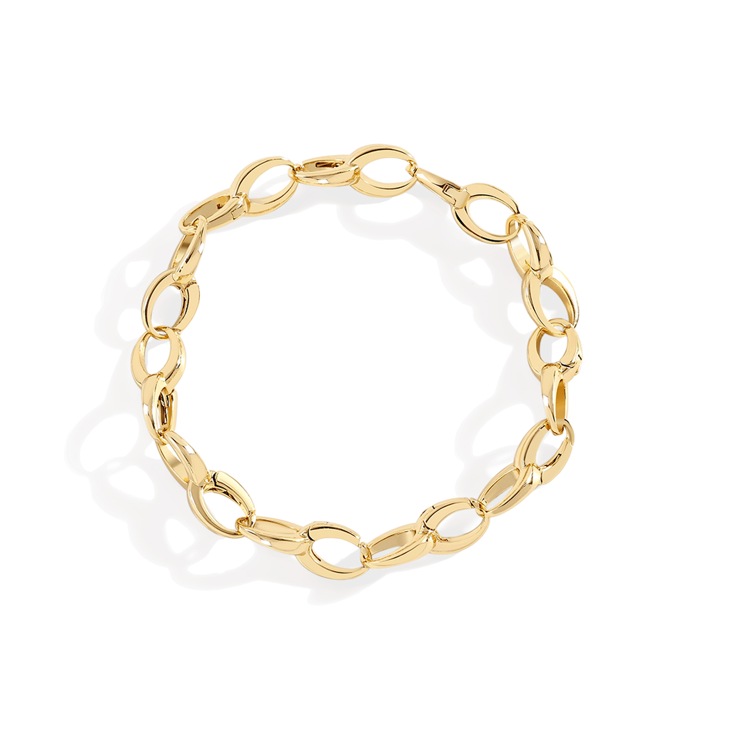 Bold Cable Link Charm Bracelet by Seeyoura