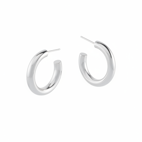 Bold Hoop Earrings in 925-sterling-silver by Seeyoura