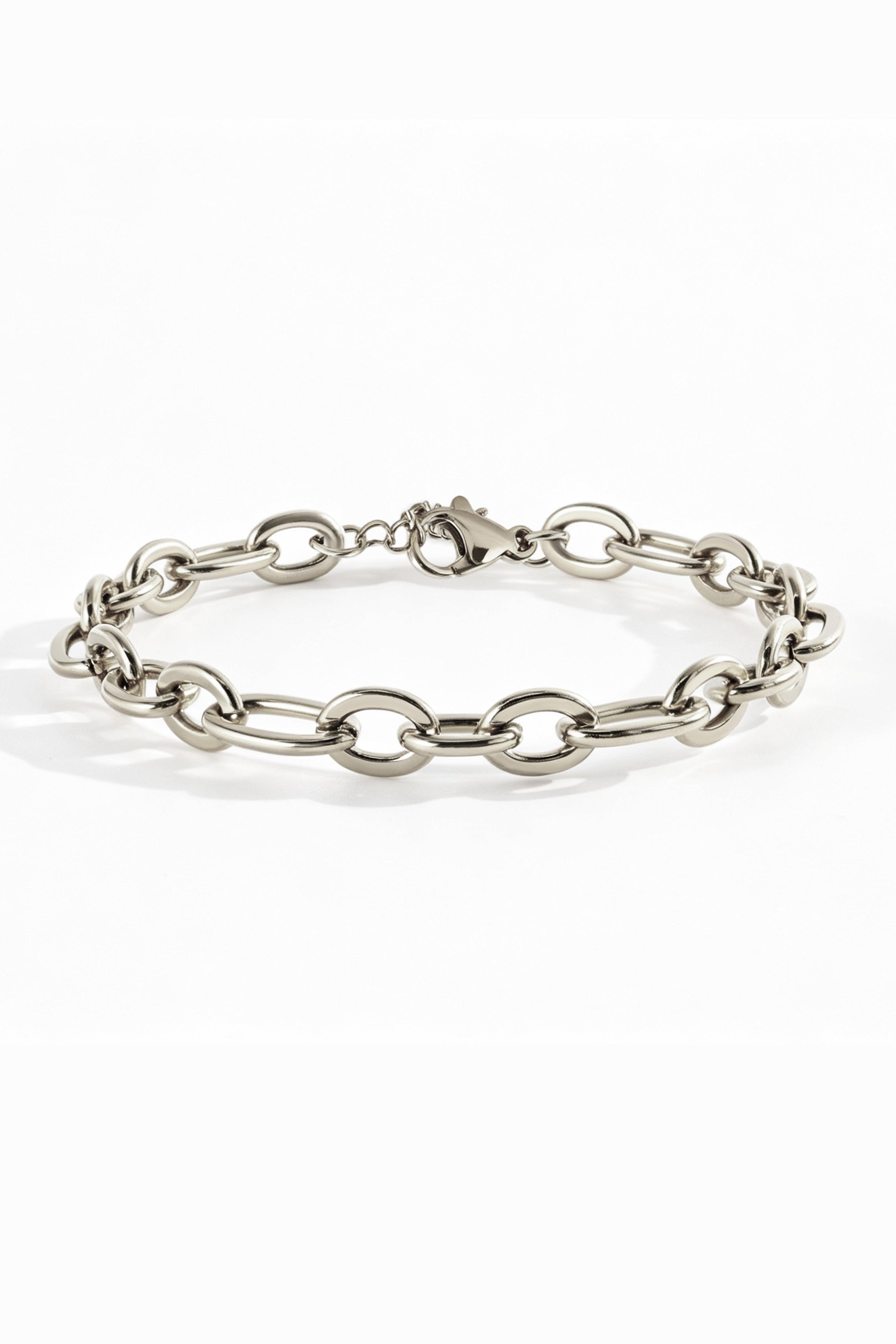 Bold Linked Paperclip Bracelet in silver by Seeyoura