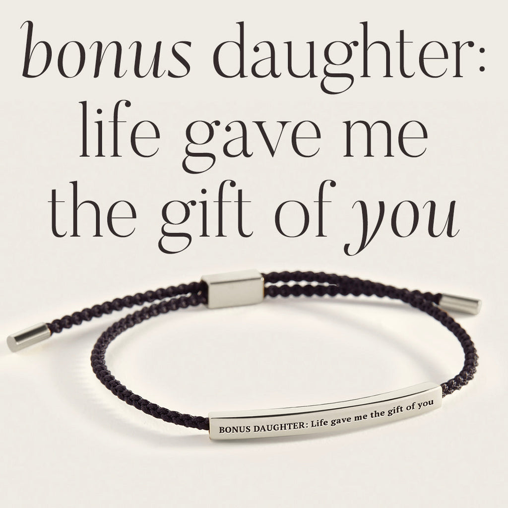 Bonus Daughter Inspire Bracelet in Midnight Black, silver by Seeyoura