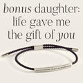Bonus Daughter Inspire Bracelet in Midnight Black, silver by Seeyoura