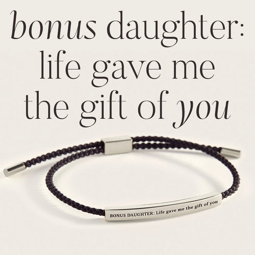 Bonus Daughter Inspire Bracelet in Midnight Black, silver by Seeyoura