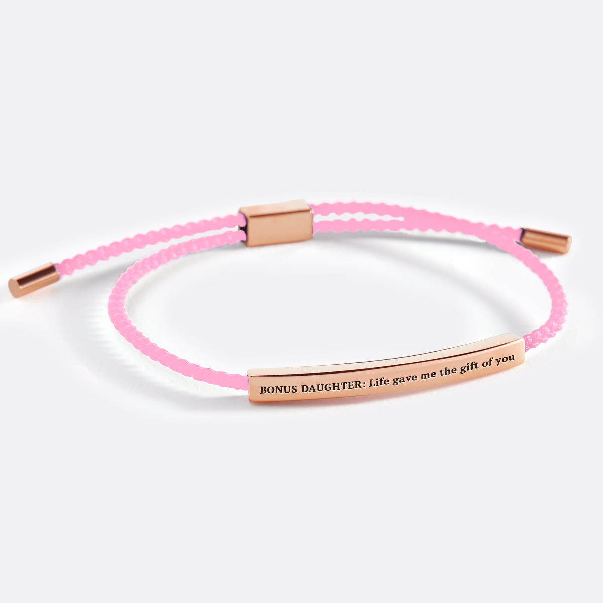 Bonus Daughter Inspire Bracelet in Pink, 18-k-rose-gold-plated by Seeyoura