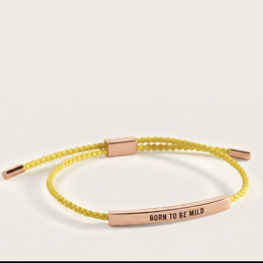 Born to Be Mild Inspire Bracelet in Lemon Yellow, 18-k-rose-gold-plated by Seeyoura