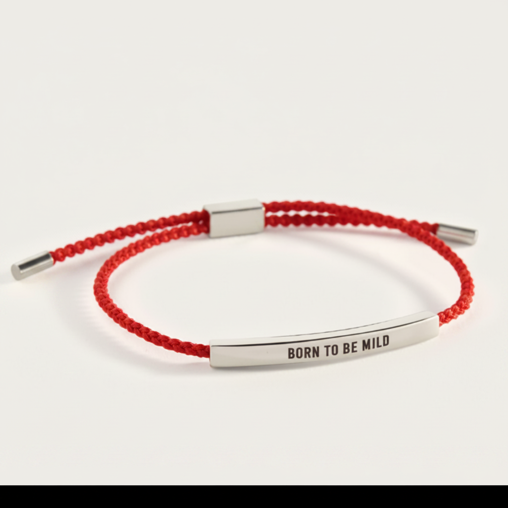 Born to Be Mild Inspire Bracelet in Lucky Red, silver by Seeyoura