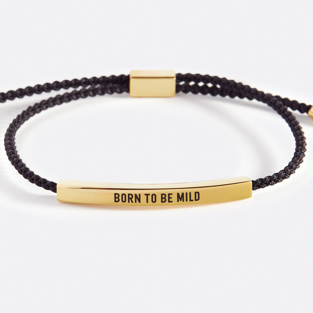 Born to Be Mild Inspire Bracelet in Midnight Black, gold by Seeyoura
