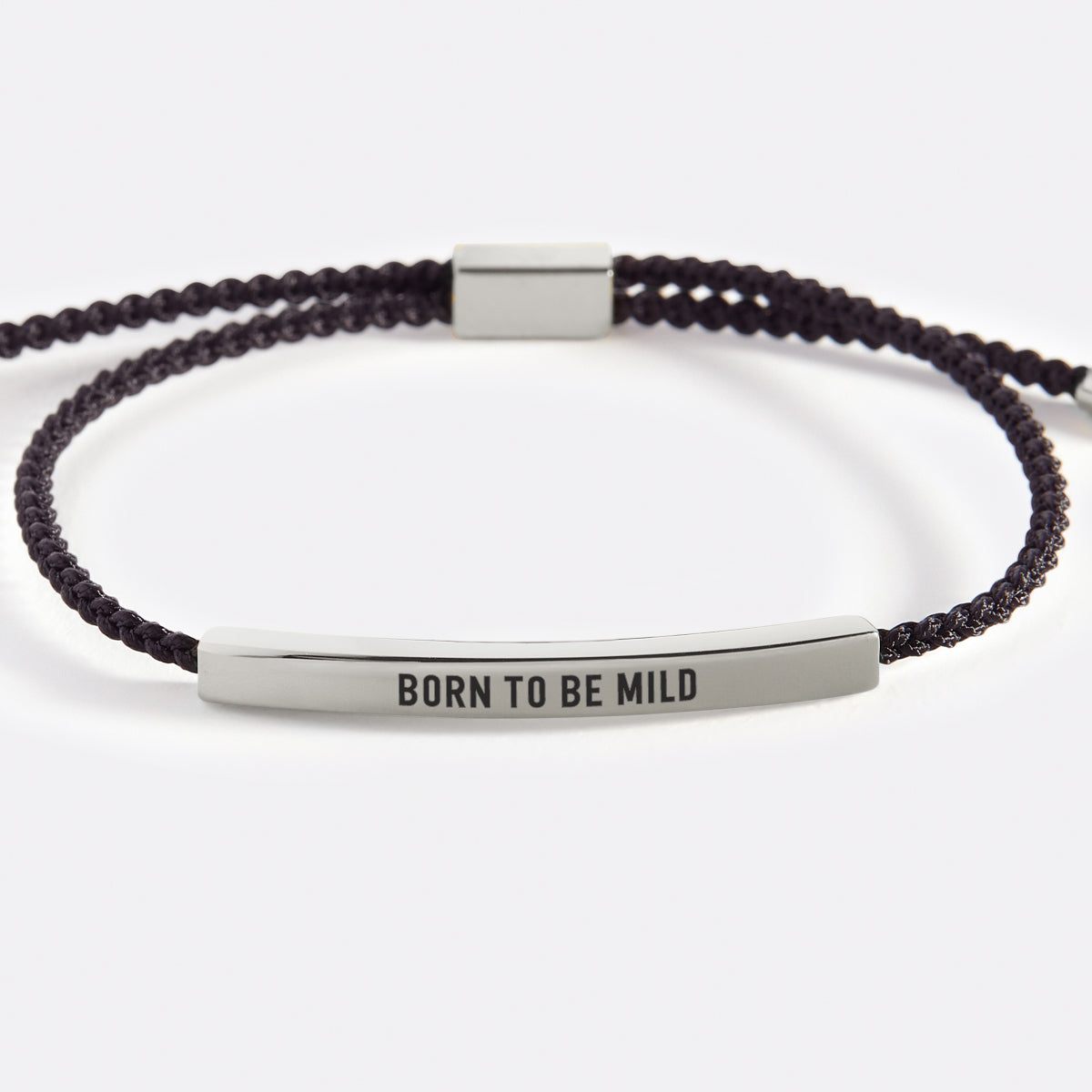 Born to Be Mild Inspire Bracelet in Midnight Black, silver by Seeyoura