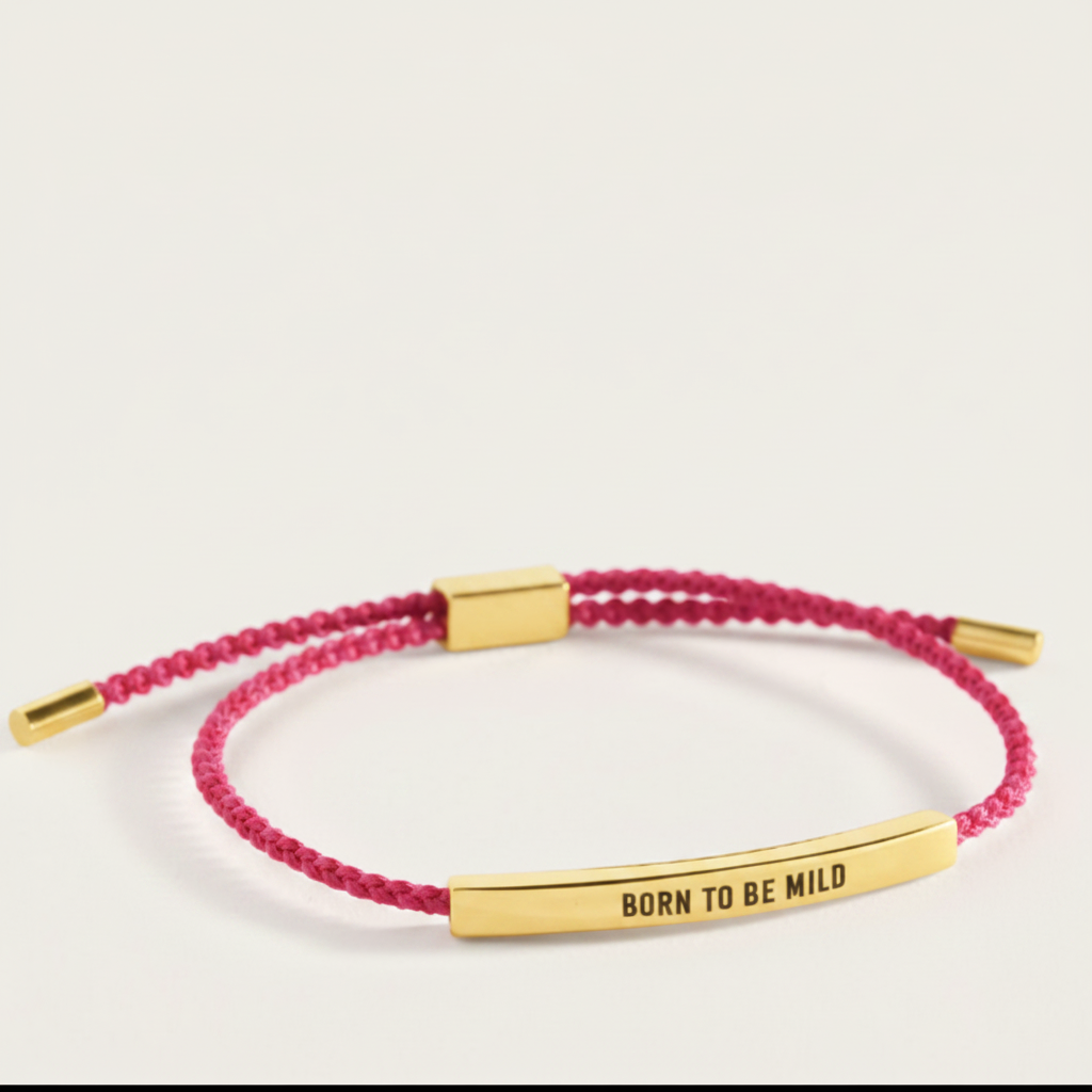 Born to Be Mild Inspire Bracelet in Pink, 18-k-rose-gold-plated by Seeyoura
