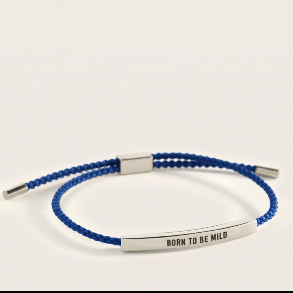 Born to Be Mild Inspire Bracelet in Royal Blue, silver by Seeyoura