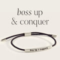 Boss Up & Conquer Inspire Bracelet in Midnight Black, silver by Seeyoura
