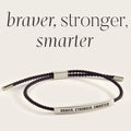 Braver, Stronger, Smarter Inspire Bracelet in Midnight Black, silver by Seeyoura