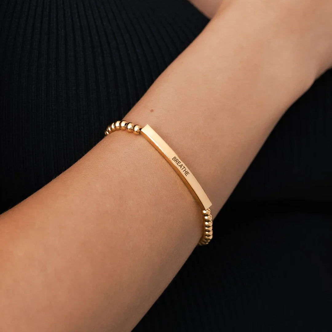 Breathe Beaded Inspire Bracelet by Seeyoura