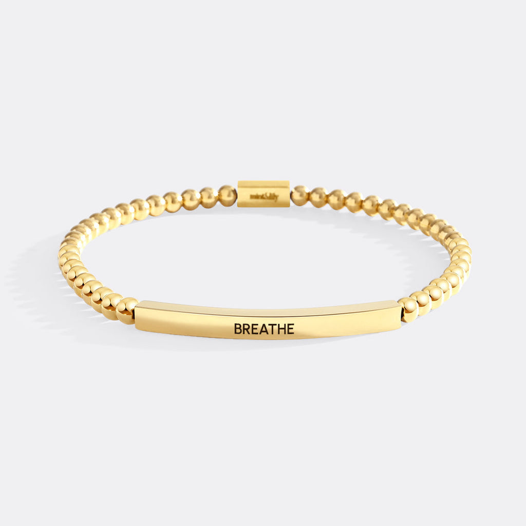 Breathe Beaded Inspire Bracelet by Seeyoura