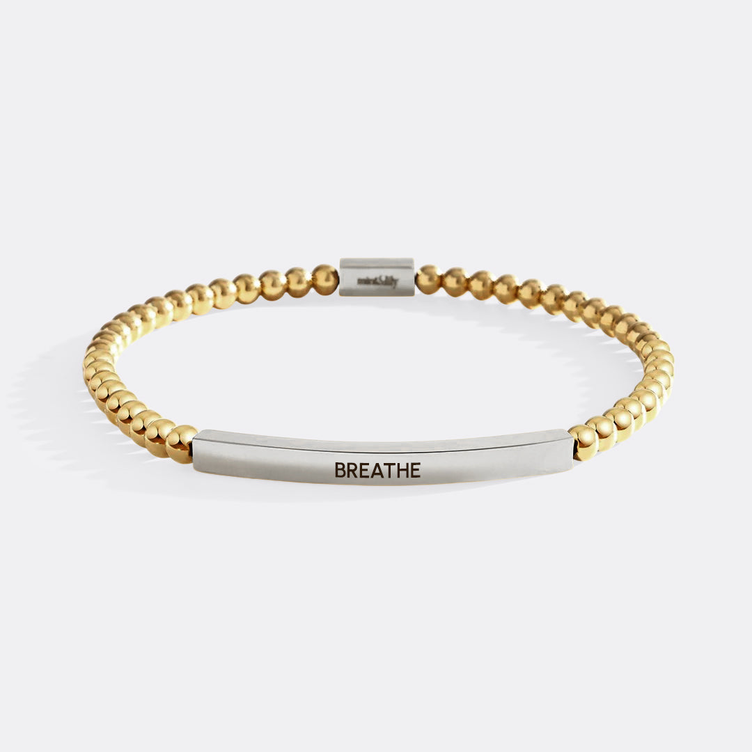Breathe Beaded Inspire Bracelet by Seeyoura