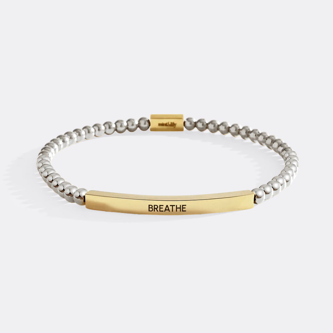 Breathe Beaded Inspire Bracelet by Seeyoura
