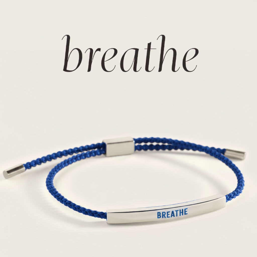 Breathe Inspire Bracelet in Royal Blue, silver by Seeyoura