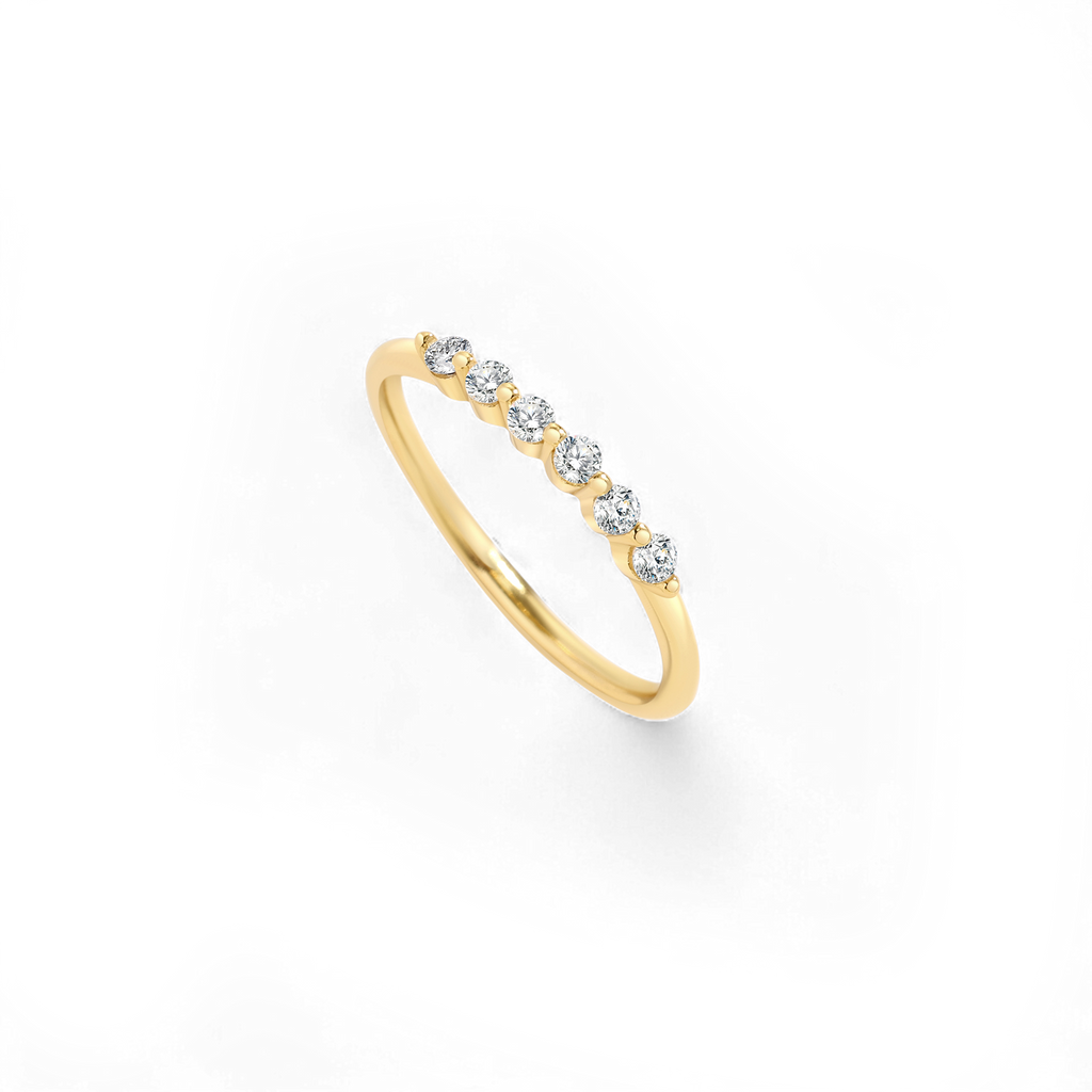Brilliant Floating Diamond Ring in 18k Gold Over Sterling Silver by Seeyoura