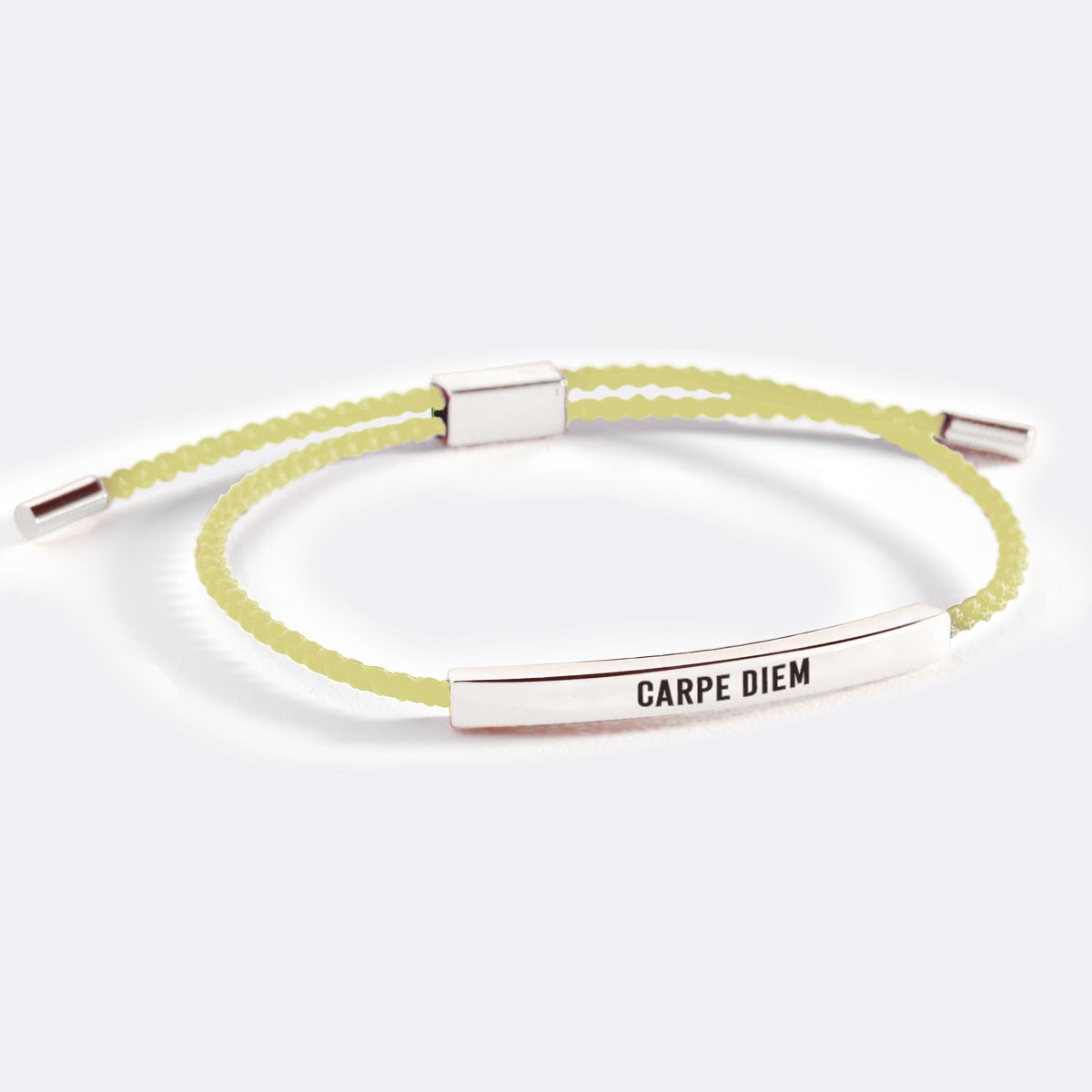 Carpe Diem Inspire Bracelet in Lemon Yellow, silver by Seeyoura