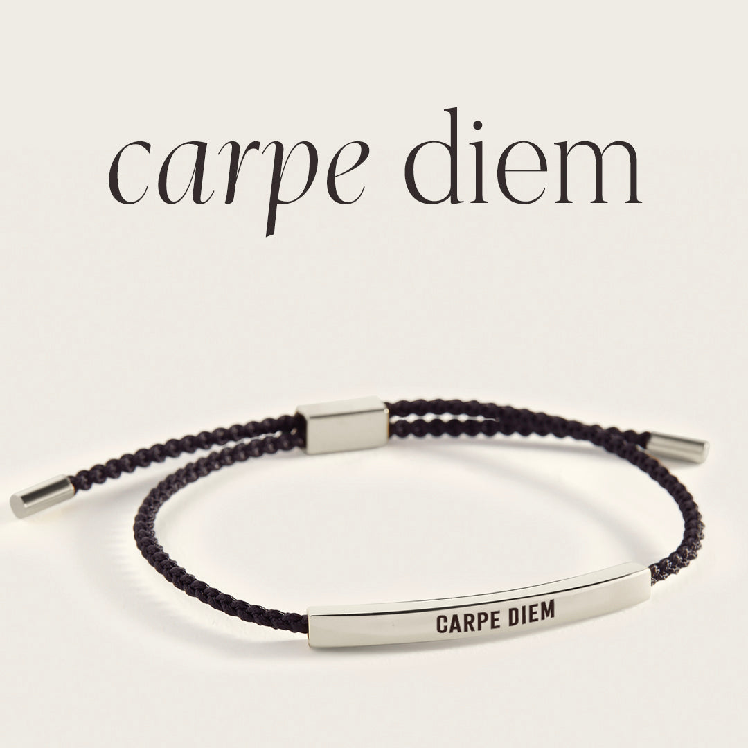 Carpe Diem Inspire Bracelet in Midnight Black, silver by Seeyoura