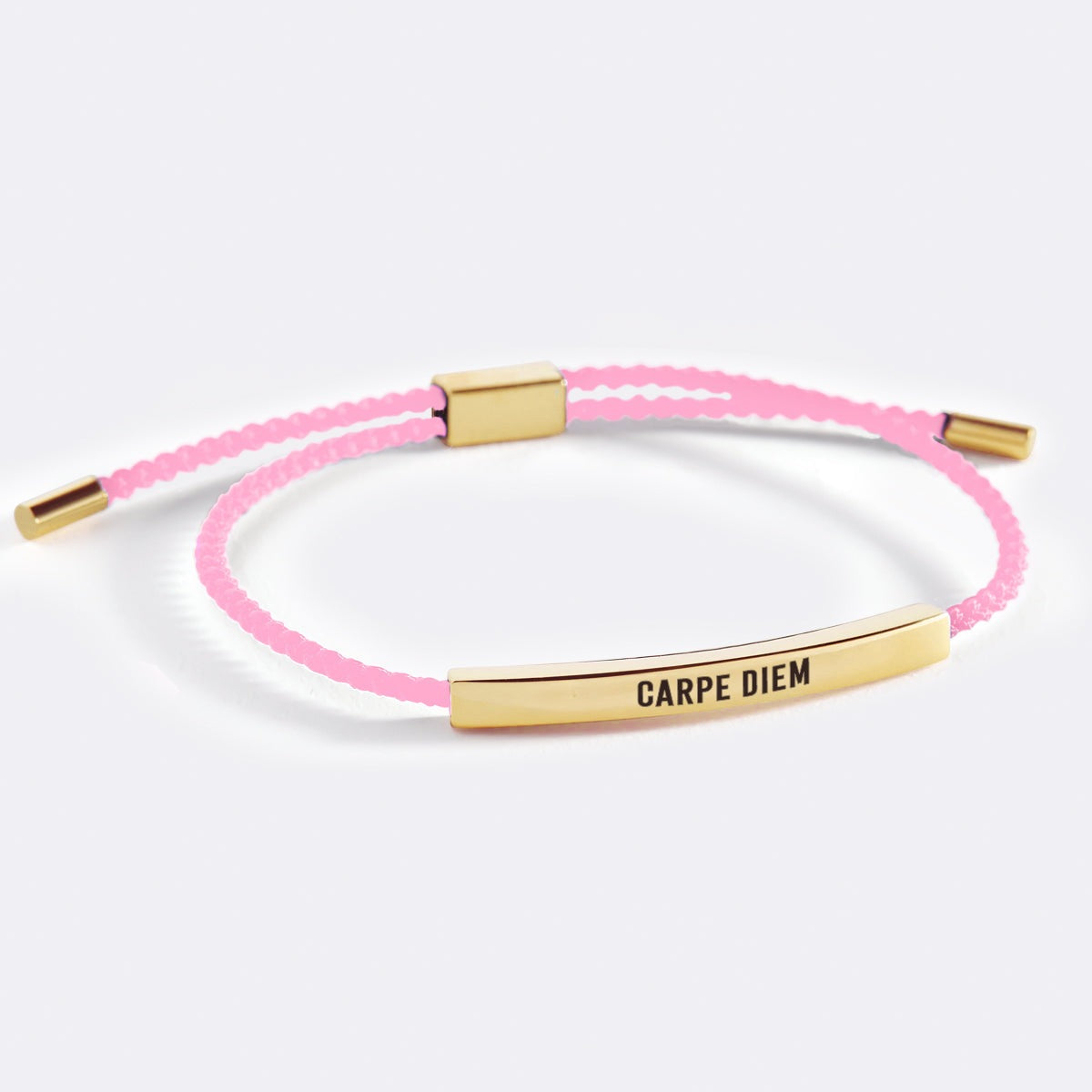 Carpe Diem Inspire Bracelet in Pink, gold by Seeyoura