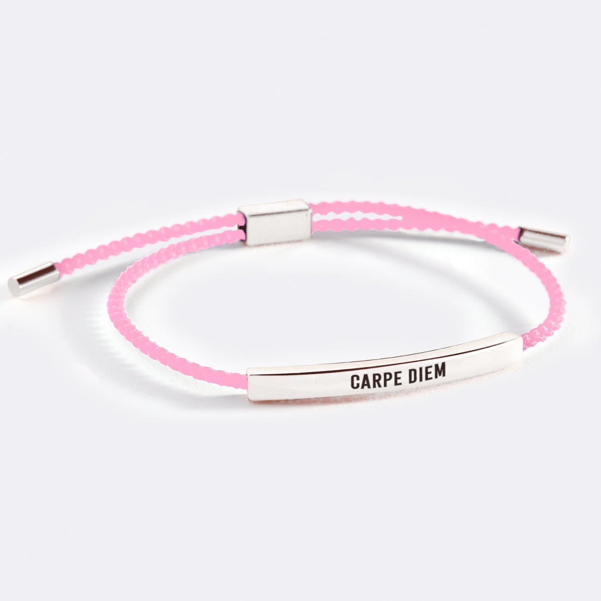 Carpe Diem Inspire Bracelet in Pink, silver by Seeyoura