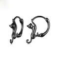 Cat Hoop Earrings — Black by Seeyoura