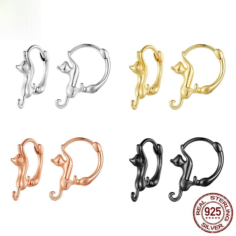 Cat Hoop Earrings — Gold by Seeyoura