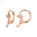 Cat Hoop Earrings — Rose Gold in rose-gold by Seeyoura