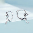 Cat Hoop Earrings — Silver by Seeyoura