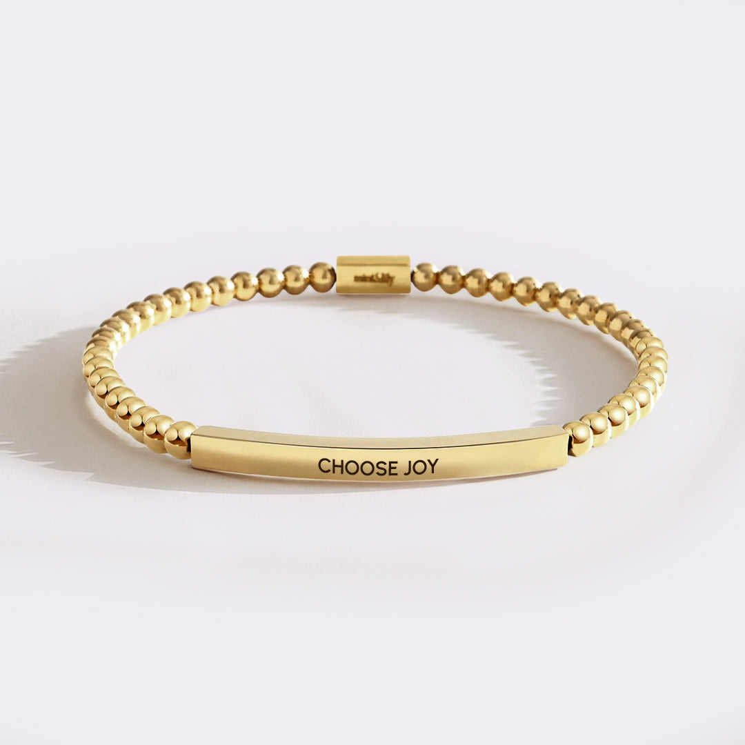 Choose Joy Beaded Inspire Bracelet by Seeyoura