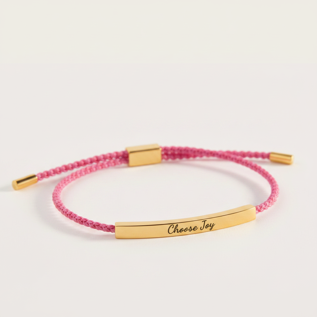 Choose Joy Inspire Bracelet in Pink by Seeyoura