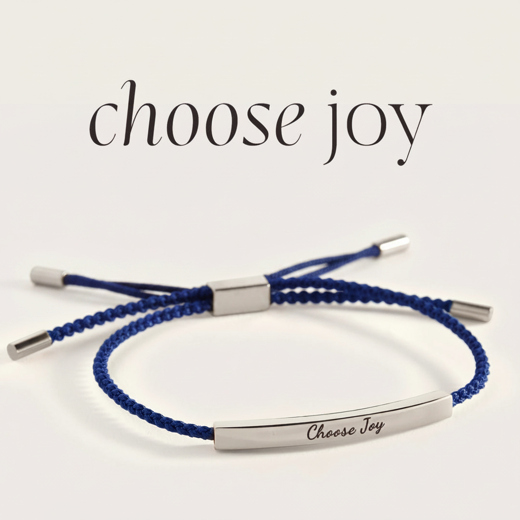 Choose Joy Inspire Bracelet in Royal Blue, silver by Seeyoura