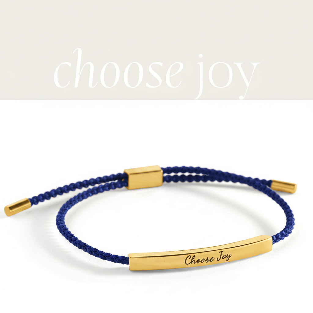 Choose Joy Inspire Bracelet in Royal Blue by Seeyoura