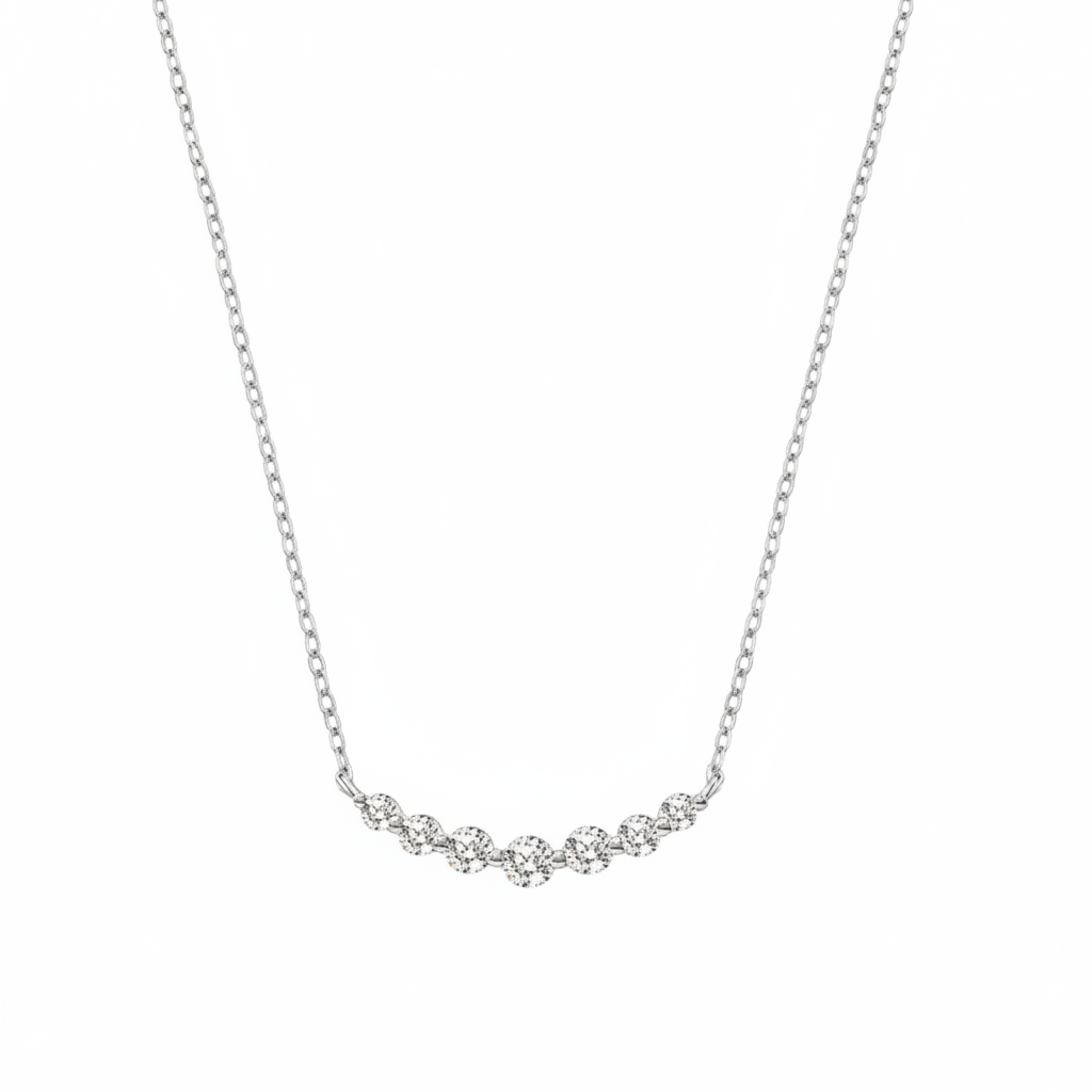 Classic Arc Diamond Necklace in 925-sterling-silver by Seeyoura