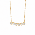 Classic Bezel-Set Diamond Necklace in 18-k-gold-over-sterling-silver by Seeyoura