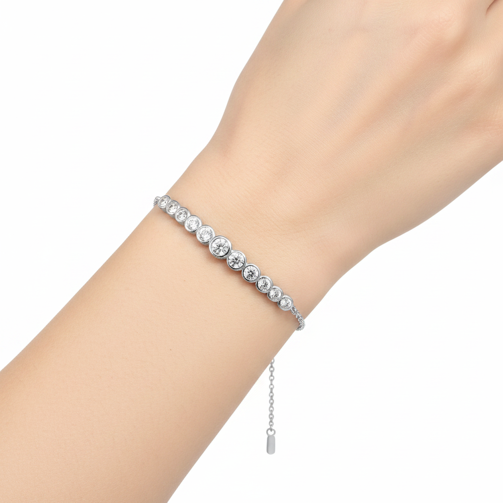 Graduated Bezel Bracelet by Seeyoura