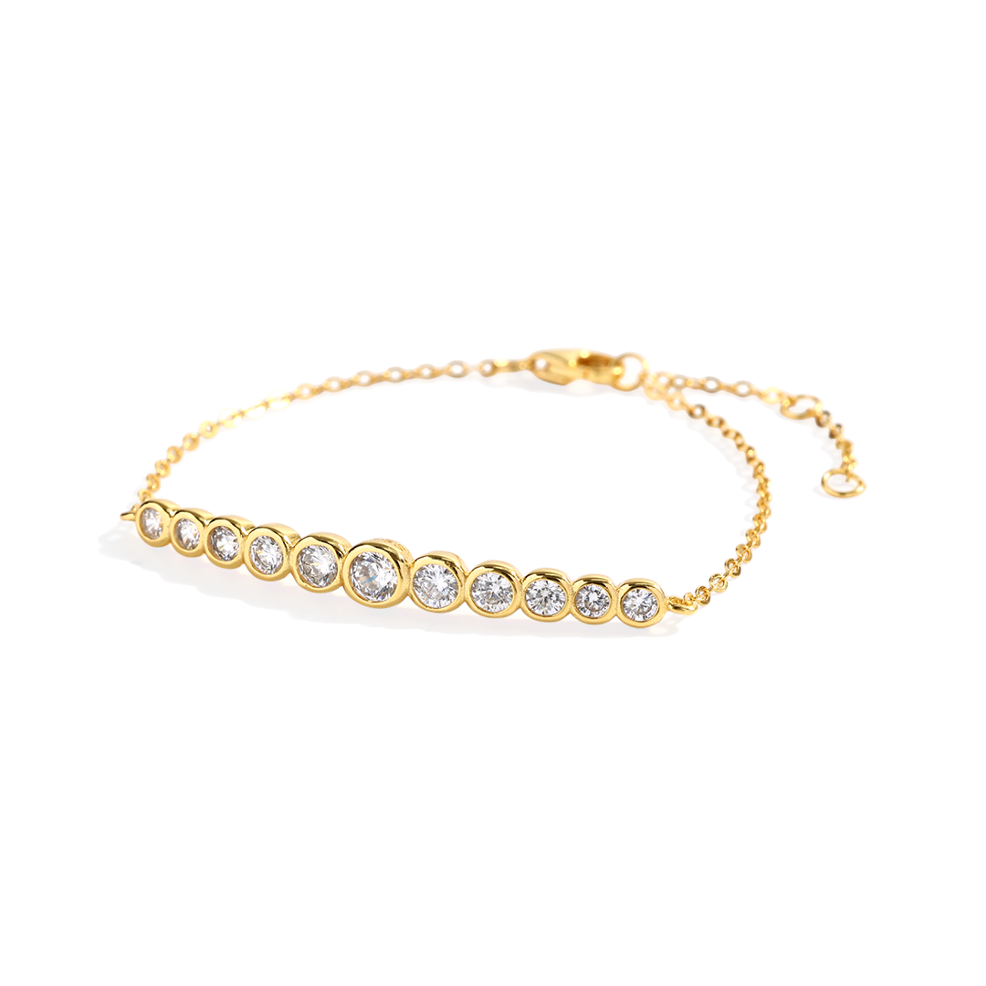 Graduated Bezel Bracelet by Seeyoura