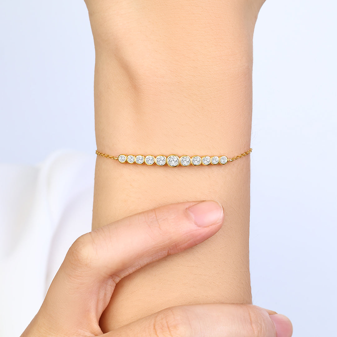 Graduated Bezel Bracelet by Seeyoura