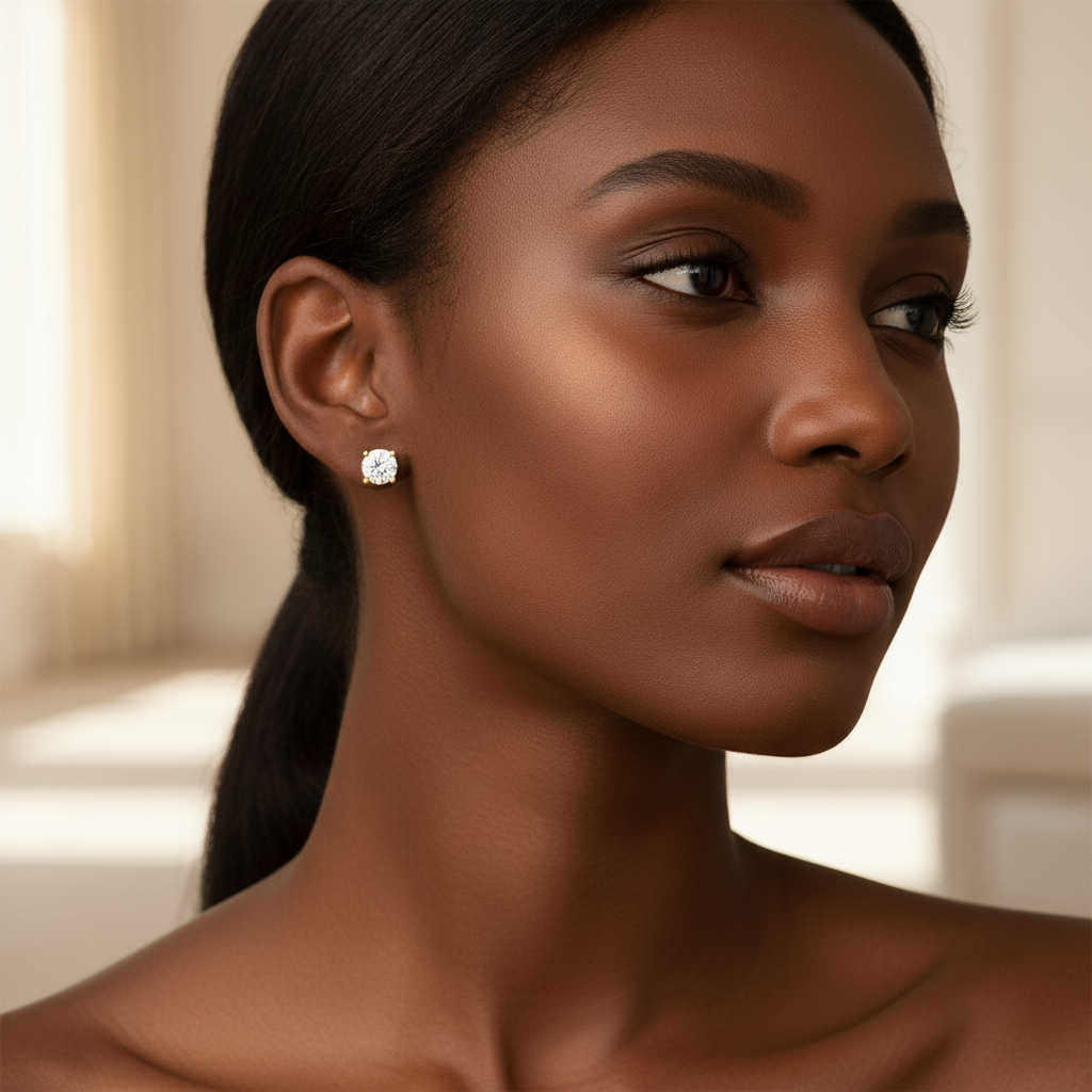 Classic Diamond Stud Earrings by Seeyoura