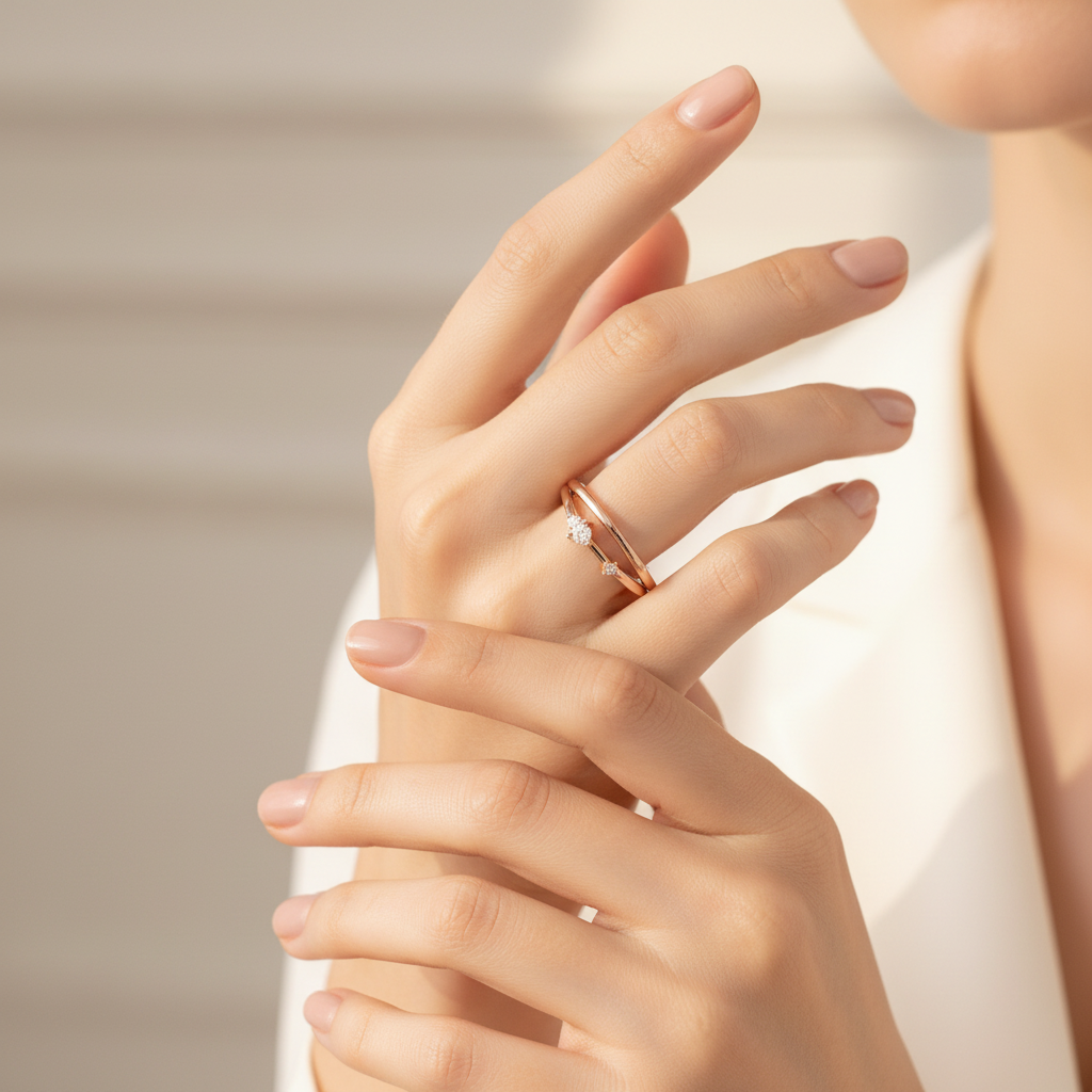 Crescent Moon Diamond Ring by Seeyoura
