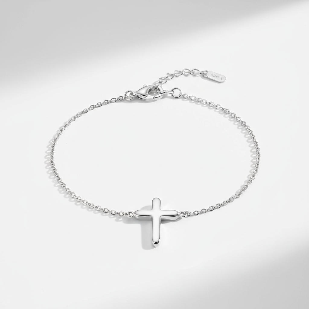 Cross Charm Bracelet in 925-sterling-silver by Seeyoura
