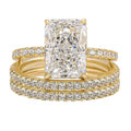 Cushion Cut Zirconia Ring Set — Gold in gold by Seeyoura