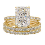 Cushion Cut Zirconia Ring Set — Gold in gold by Seeyoura