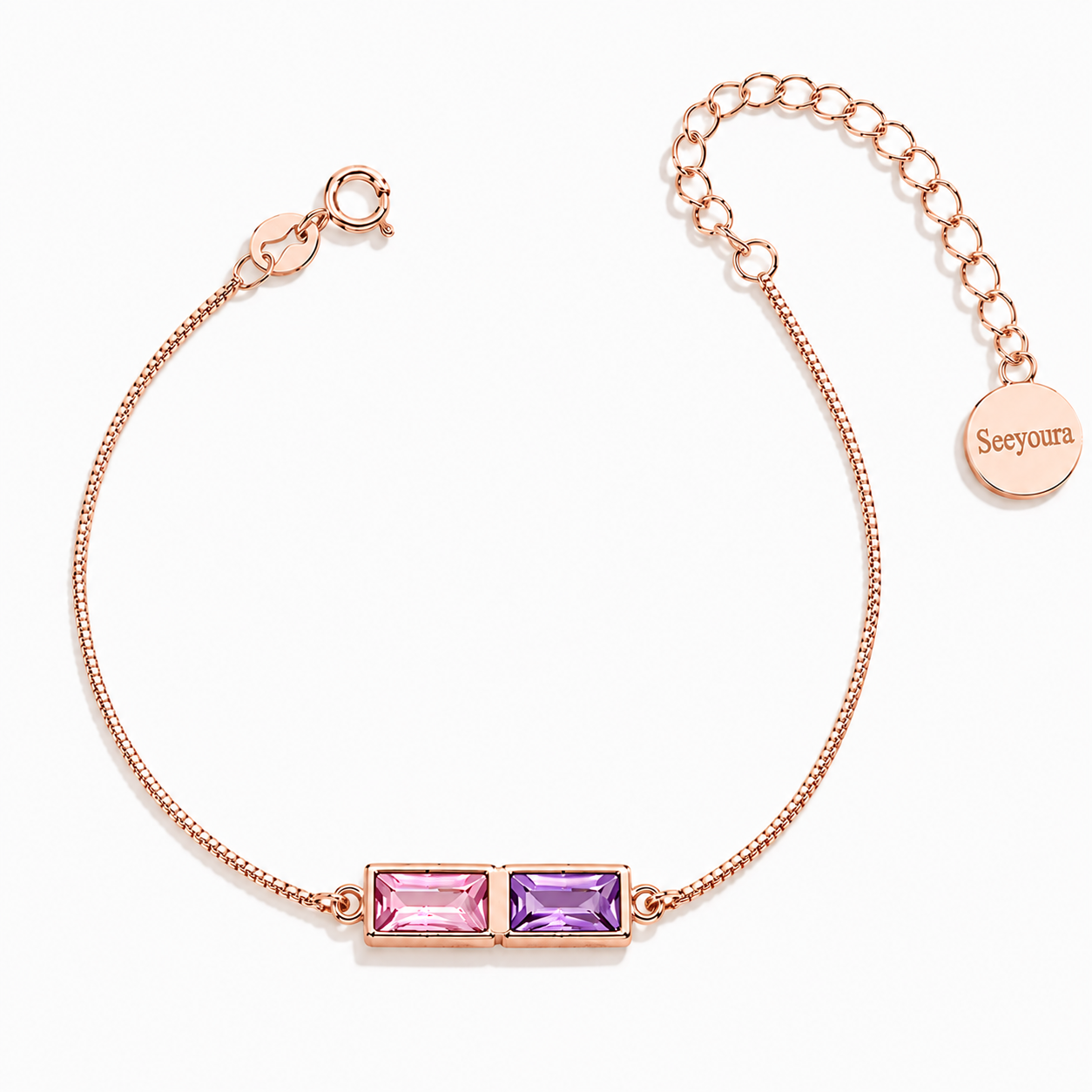 Dainty Birthstone Bracelet in 18-k-rose-gold-over-sterling-silver, 2 by Seeyoura