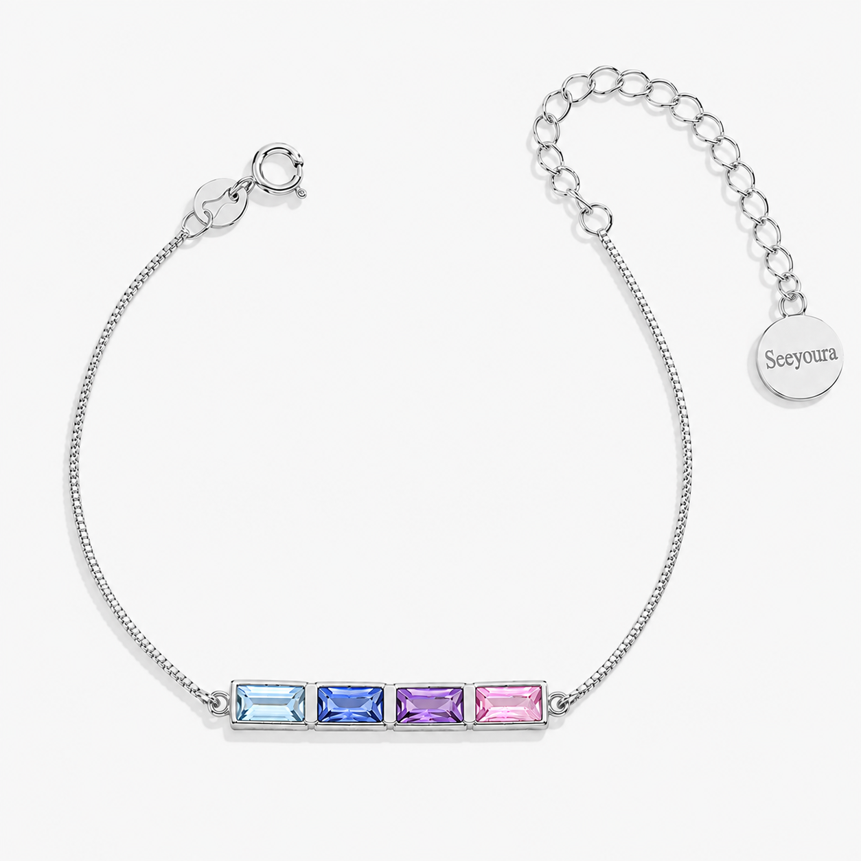Dainty Birthstone Bracelet in 925-sterling-silver, 4 by Seeyoura